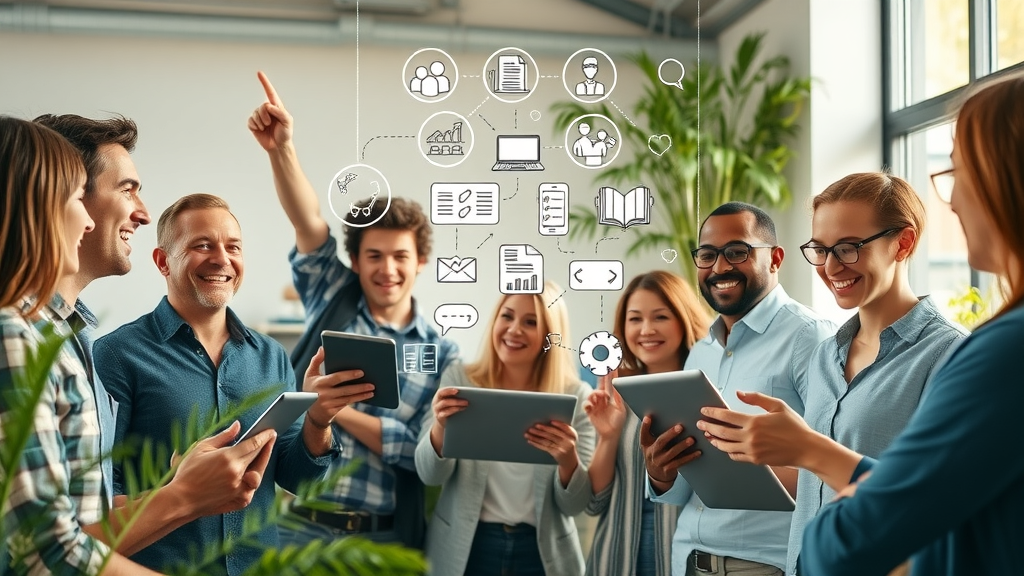 Collaborative team strategizing content that moves business forward